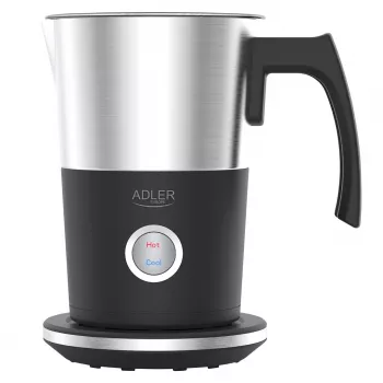 Automaatne piimavahustaja Adler AD 4497 — roostevaba teras, 600W, vaht 120 ml / soe 300 ml, kuum ja külm