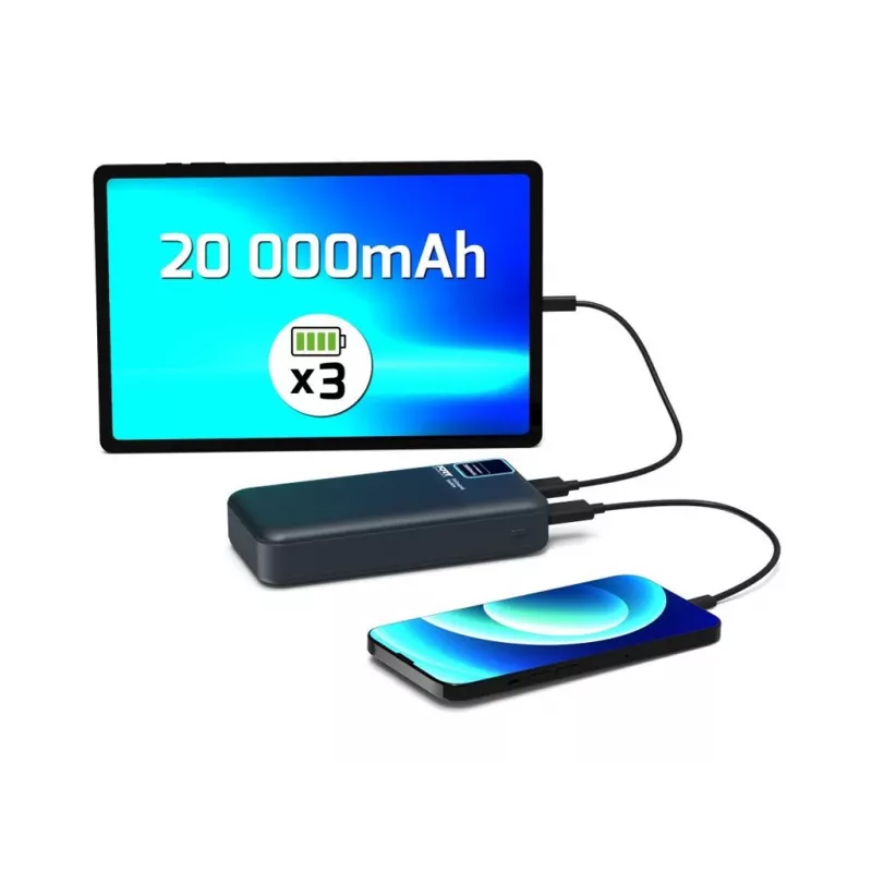 Kaasaskantav akupank Port Designs 907002 20000 mAh kiirlaadimine
