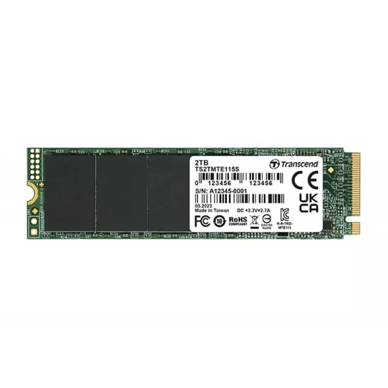 SSD-ketas Transcend 1TB M.2 PCIe Gen3 x4 NVMe TS1TMTE115S