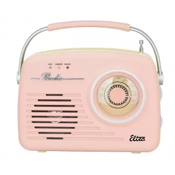 Retrolauaraadio Eltra LUIZA RETRO SP-11 MP3, USB ja SD-kaardi toega, roosa
