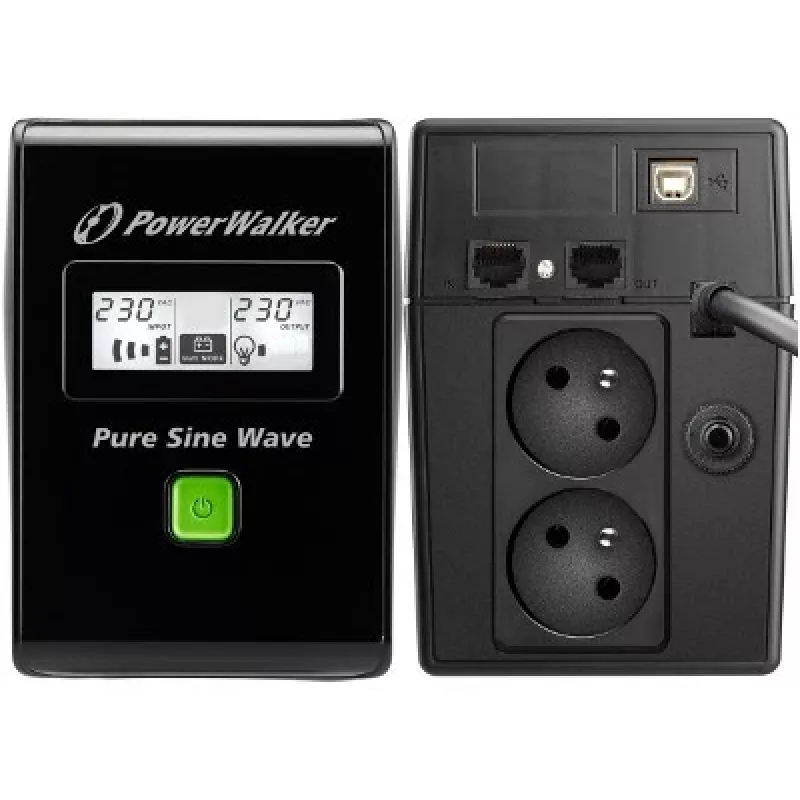 PowerWalker VI 800 SW FR katkematu toiteallikas (UPS) Line-Interactive 0,8 kVA 480 W 2 AC-pistikupesa