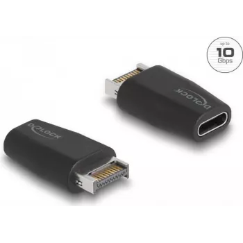 DeLOCK adapter USB 10 Gbps Type-E Key A-pistik -> USB USB-C emane must