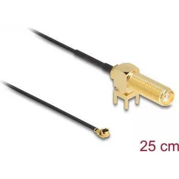 Koaksiaalkaabel DeLOCK 12035 0,25 m RP-SMA I-PEX MHF1 Must