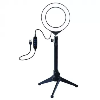 LED-ringsvalgus 12 cm lauatripodiga kuni 24,5 cm, USB