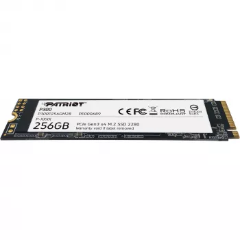 M.2 NVMe SSD PATRIOT P300 256GB — M.2 2280, lugemine 1700 MB/s, kirjutamine 1100 MB/s