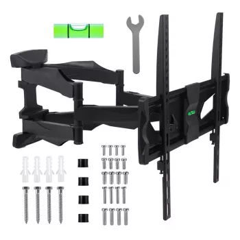 TV seinakinnitus MACLEAN MC-781 ekraanidele 66–177,8 cm (26–70 tolli), kaldenurk -12–2°, VESA 100x100–400x400, max koormus 45 kg, must