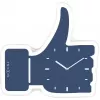 NeXtime kell 5185bl Mini Thumbs Up, 20,5x21, seinakell, sinine/hõbedane