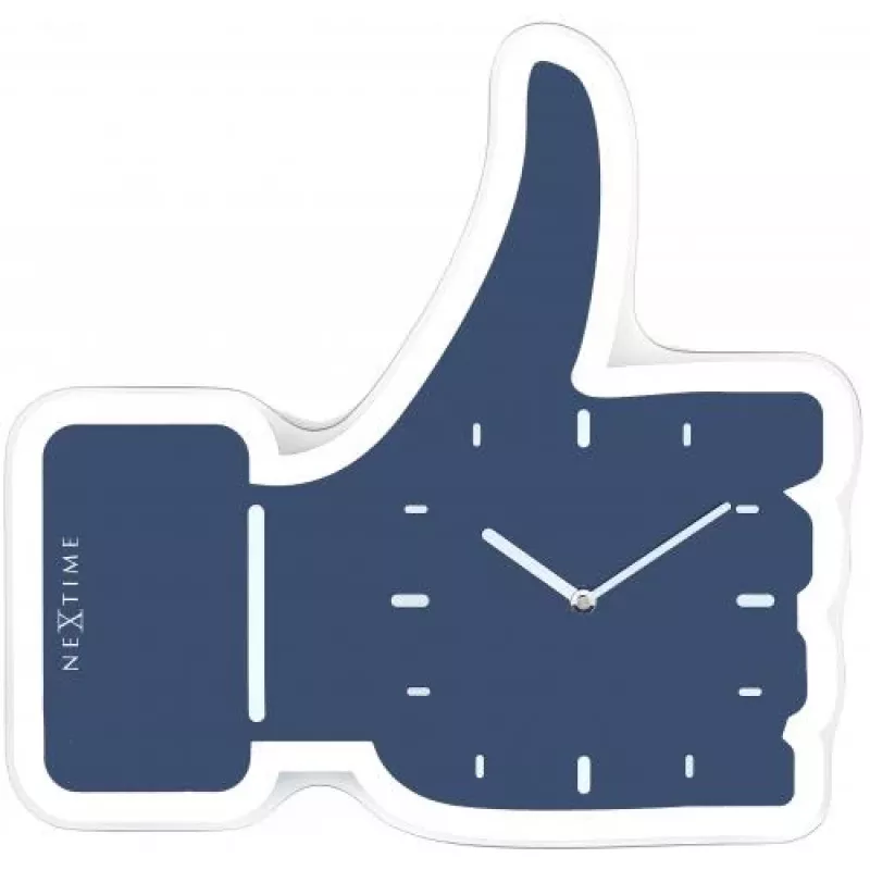 NeXtime kell 5185bl Mini Thumbs Up, 20,5x21, seinakell, sinine/hõbedane