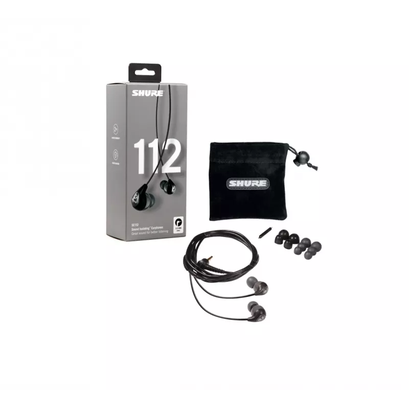Shure SE112-GR juhtmega kõrvaklapid, sissekõrvaklapid, kõned/muusika, must, hall
