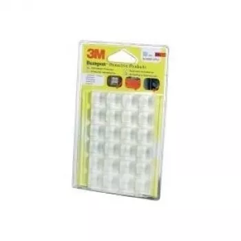 Isekleepuvad kandilised seadmejalad 3M SJ 5323 MPCB, läbipaistev, Ø 20,6 mm × K 7,6 mm, pakendis 24 tk