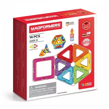 Magnetiline ehituskomplekt MAGFORMERS 14-osaline komplekt — 14 magnetilist geomeetrilist klotsi
