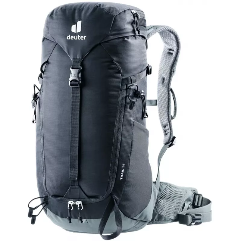Seljakott DEUTER Trail 18 I — päevakott, 18 L, must/põlevkivihall