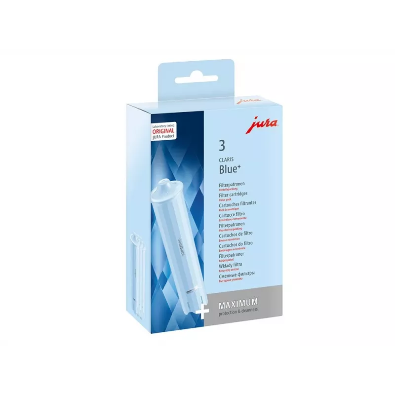 Veefiltrikassett JURA CLARIS Blue+ — ühildub Juraga, 65 L maht, pakendis 3 tk