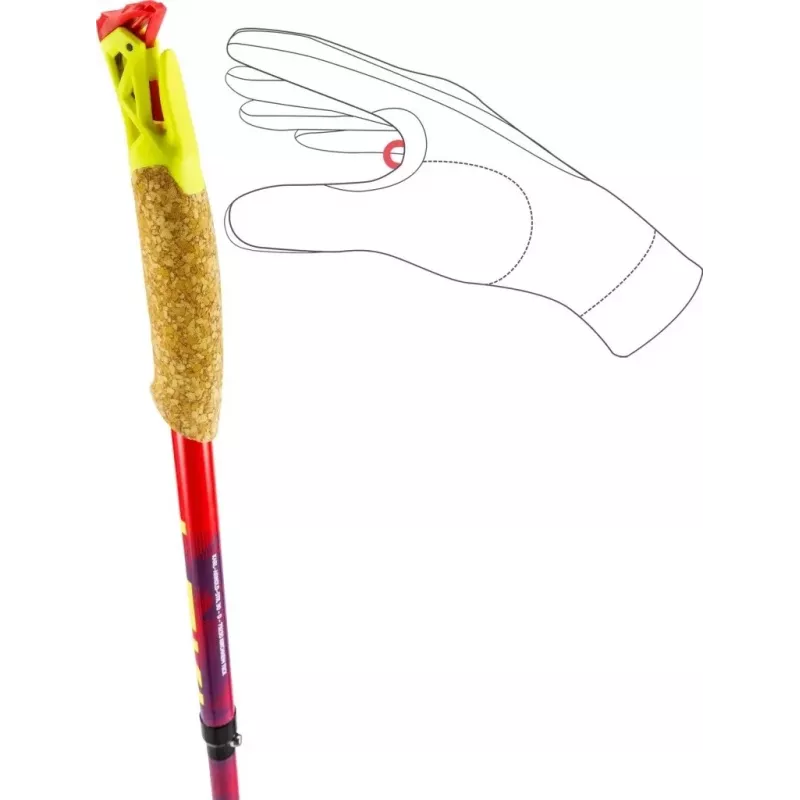 Matkakepid LEKI TRL ULTRATRAIL FX ONE, 125cm Punane