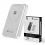 Extralink MagSafe 10000mAh akupank valge, 38,5 Wh PD20W+15W USB-C USB-A
