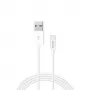 Savio CL-125 USB-kaabel USB 2.0 1 m USB A USB C Valge