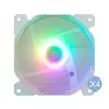 Montech AIR 100 ARGB MICRO-ATX korpus nelja eelpaigaldatud ARGB ventilaatoriga, üliminimalistlik disain, peen võrgust esipaneel, kõrge õhuvool, unikaalne külg