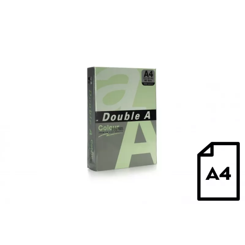 Värviline paber Double A, 80g, A4, 500 lehte, Lagoon