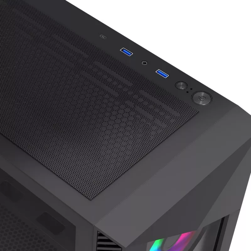 Gembird CCC-FC-900ARGB Gaming arvuti korpus Fornax 900, ATX, must