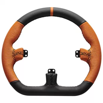 Asetek SimSports GT Rim Closed D nahast oranž simracing rooliratas