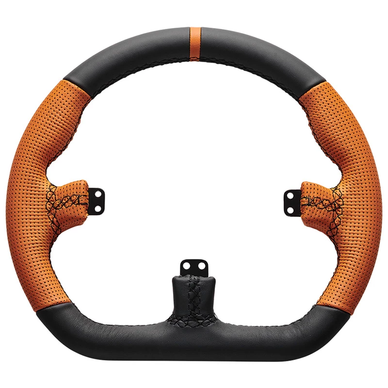 Asetek SimSports GT Rim Closed D nahast oranž simracing rooliratas