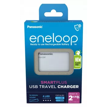 USB-akulaadija PANASONIC Eneloop Smartplus BQ-CC87 (BQ-CC87USB)
