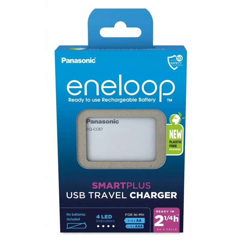 USB-akulaadija PANASONIC Eneloop Smartplus BQ-CC87 (BQ-CC87USB)