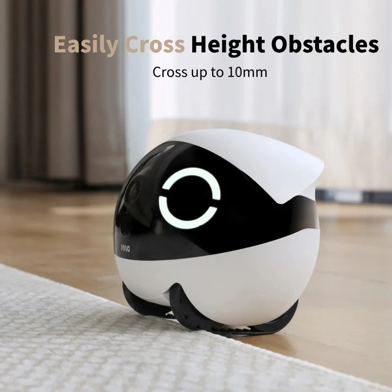 Robot Lemmikloomamonitor Enabot Rola Mini — Wi‑Fi, 5000 mAh aku, 3 MP, 137° vaateväli, valge/must