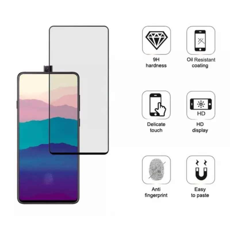 Tellur karastatud klaasist ekraanikaitse Samsung Galaxy A90 2.5D täisliim must