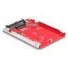 DeLOCK 2,5-tolline muundur U.3 SFF-8639 M.2 NVMe Key M-le, 7 mm, punane