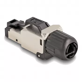 DeLOCK 86017 juhtmepistik RJ45/LSA Must Hõbedane Isane