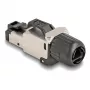 DeLOCK 86017 juhtmepistik RJ45/LSA Must Hõbedane Isane