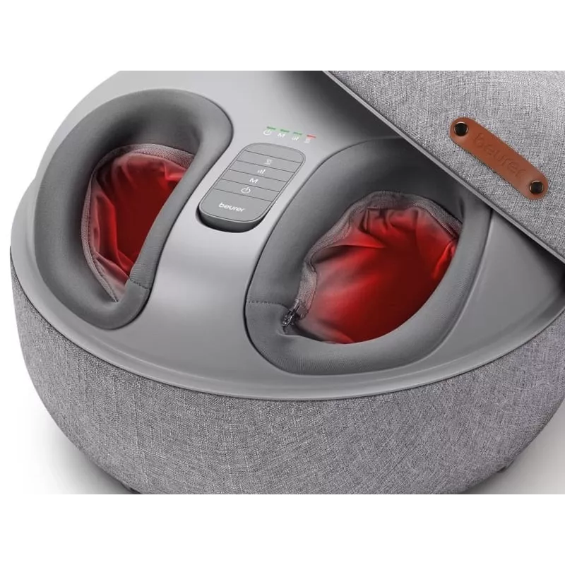 Beurer Shiatsu jalgrullik FM 120 2-in-1 hall — elektriline jala- ja hüppeliigese massaažiaparaat, shiatsu-rullid, reguleeritav intensiivsus