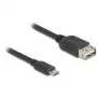 DeLOCK 81518 USB-kaabel USB 2.0 1 m Micro-USB B USB A Must