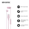 Sony IER-EX15C kõrvasisesed peakomplekti juhtmega kõned/muusika USB USB-C roosa
