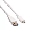 VALUE - USB-kaabel - USB 3.0 (M) USB-tüüpi C (M) - 5 V - 900 mA - 50 cm - Valge (11.99.9010)