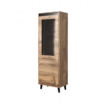 Hoiukapp cama meble NORD 60×38×182,5 cm tamm wotan/antratsiit, põrandal seisev