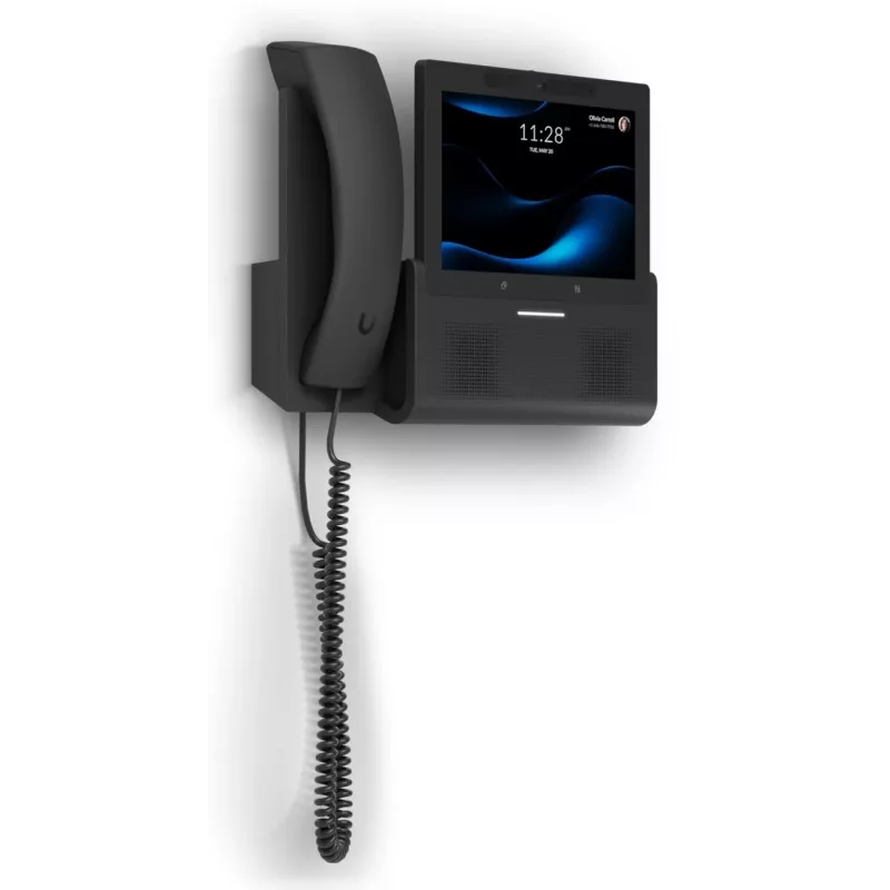 IP-telefon UBIQUITI G3 Touch Wall — 7-tolline 1280×800 ekraan, 32 GB salvestusruum, 5 MP kaamera, Gigabit Ethernet, Wi‑Fi (802.11a/b/g/n/ac), must
