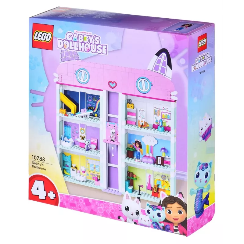 Ehitusmänguasi LEGO Gabby nukumaja komplekt 10788 — 498 tükki, 3 minifiguuri, vanusele 4+