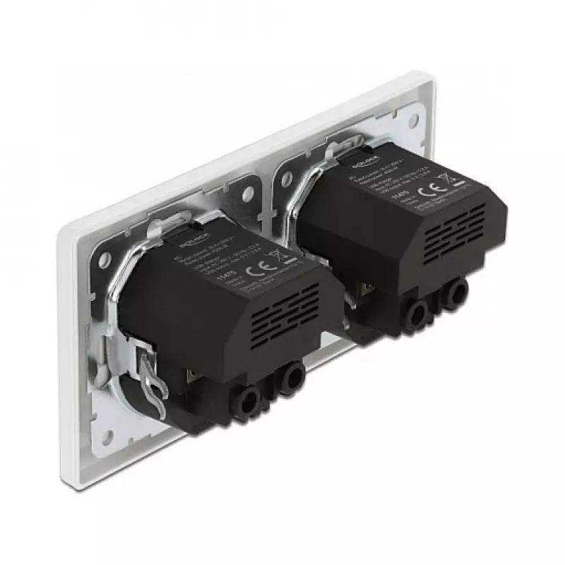Seinapistikupesa DeLOCK 2-suunaline 4 USB-pordiga 2 x 2,8 A