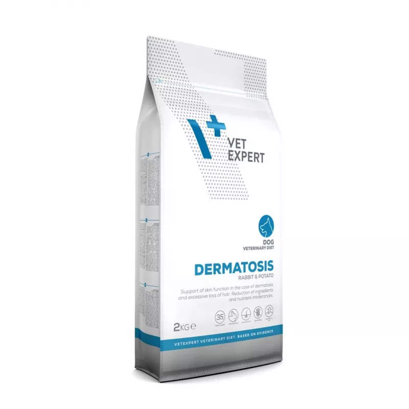 Kuiv koeratoit VETEXPERT Veterinary Diet Dermatosis Rabbit & Potato 2 kg — täiskasvanud, monoproteiin, teravilja/gluteeni/sojavaba