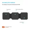 Kokkuvolditav juhtmevaba laadija FIXED FIXFLE-SA-BK 3‑ühes Samsungile — kompaktne kaasaskantav laadija telefonile, kõrvaklappidele ja kantavatele seadmetele
