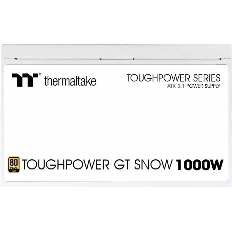 Toiteplokk PSU THERMALTAKE Toughpower GT Snow 1000W ATX 24-pin, 80 PLUS Gold, valge, 120mm ventilaator