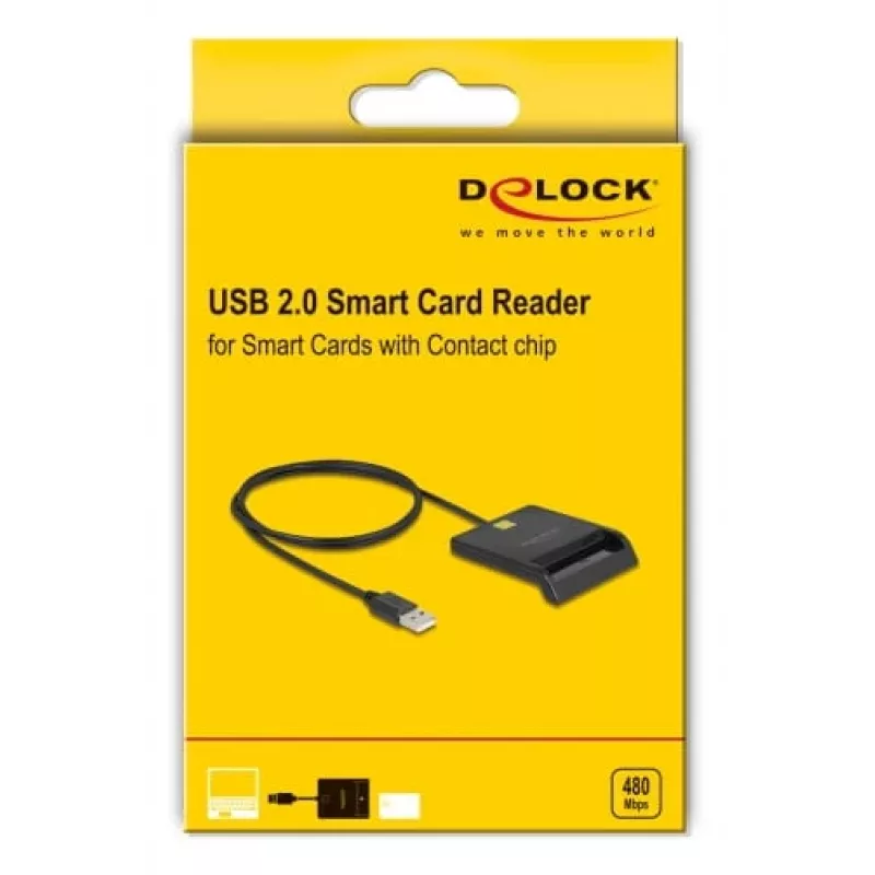 Nutikaardilugeja DeLOCK 91724 USB Type-A must