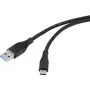 USB-kaabel USB 3.2 Gen1 3.0 3.1 USB-C pistik 50 cm must (RF-4995170)