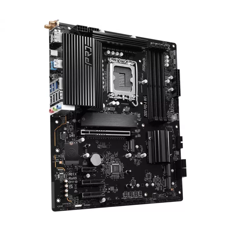 Emaplaat ASRock Z890 Pro-A WiFi — Intel Z890, LGA 1851, ATX, DDR5, 4x DIMM, 256GB, Wi‑Fi 6E, 2.5Gb LAN