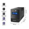 Qoltec Monolith UPS Double-conversion Online 0,65 kVA 360 W 2 AC-pistikupesa