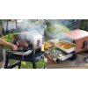 Ninja OO101EU välisgrill/barbeküü Elektriline + Söegrill Must, Punane, Hõbedane 2400 W