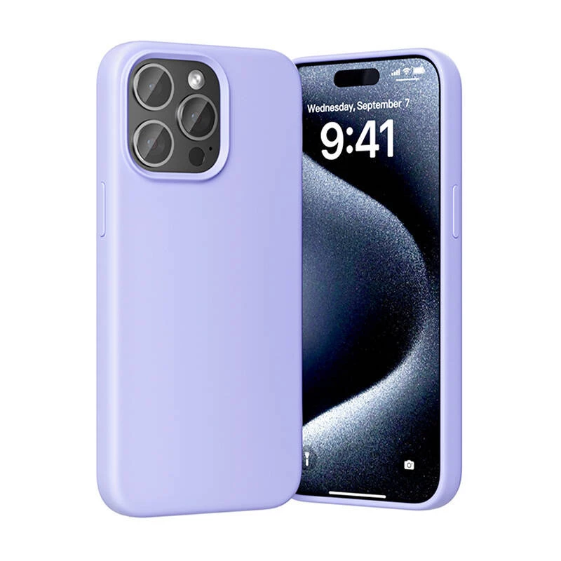 Telefonikott Vention Silicone Case KUFV0-40 iPhone 15 Pro Max jaoks, lilla, silikoon pehme puudutusega õhuke sobivus