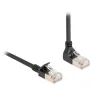 DeLOCK RJ45 võrgukaabel Cat.6A S/FTP õhuke 90° ülespoole nurga all 1 m must